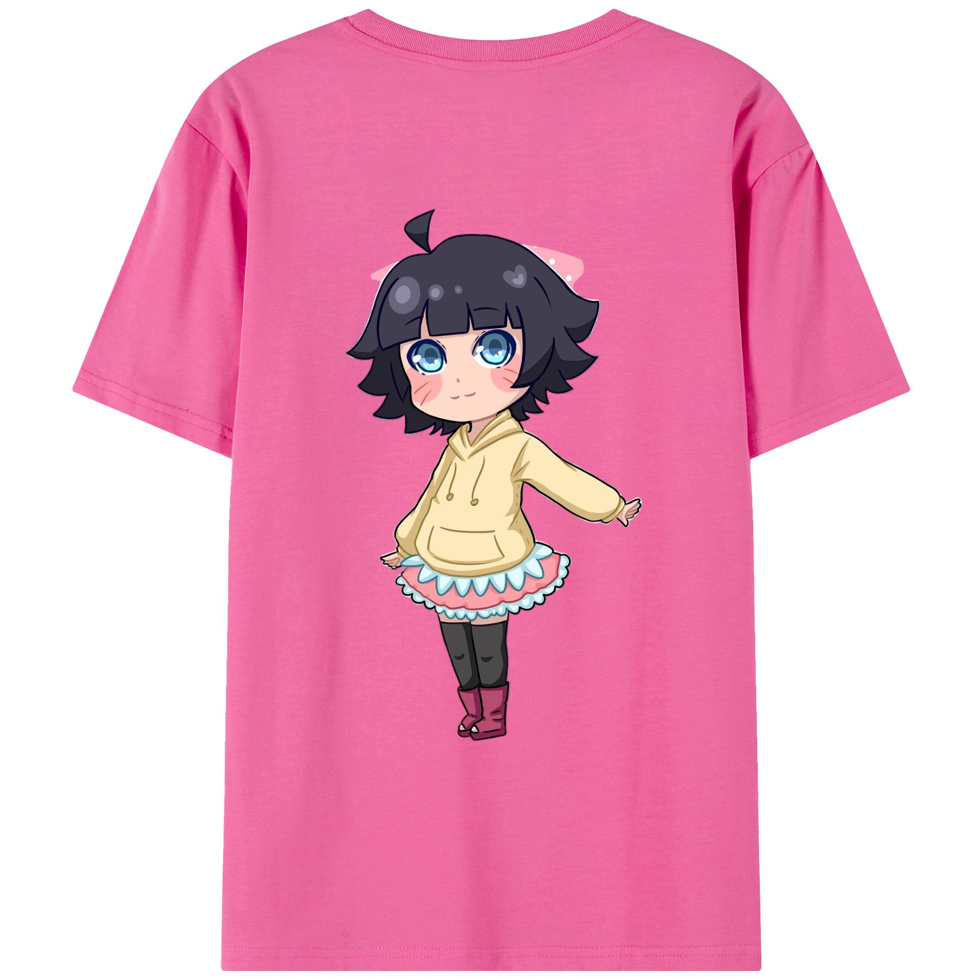 （画像用） NARUTO -ナルト- うずまき ヒマワリ Uzumaki Himawari レディース半袖Tシャツ(バックプリント)